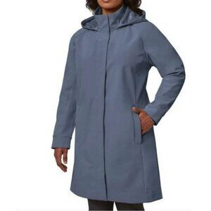 Mondetta Ladies Long Softshell Fleece Jacket Blue NWT